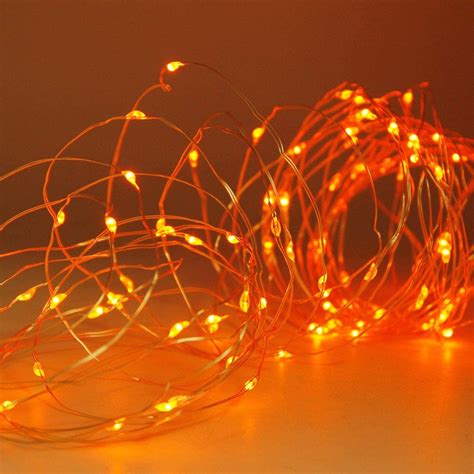 battery operated orange fairy lights|battery powered orange string lights.